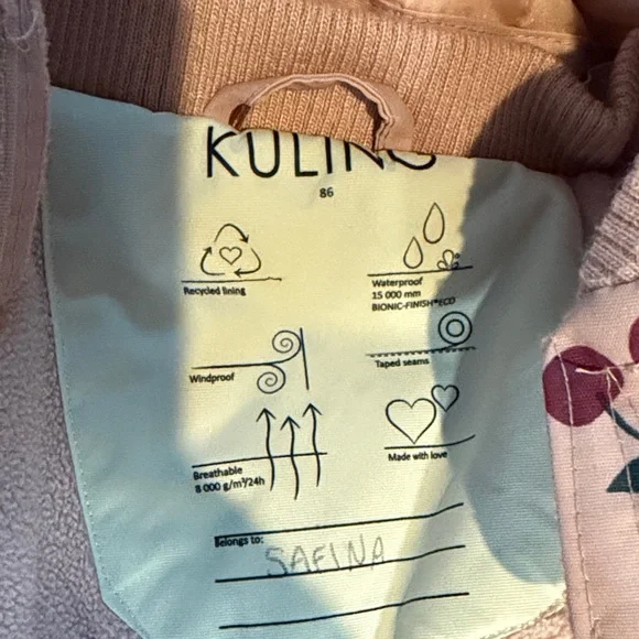 Kuling kids Pink Cherry Print Snowsuit - Picture 2 of 8